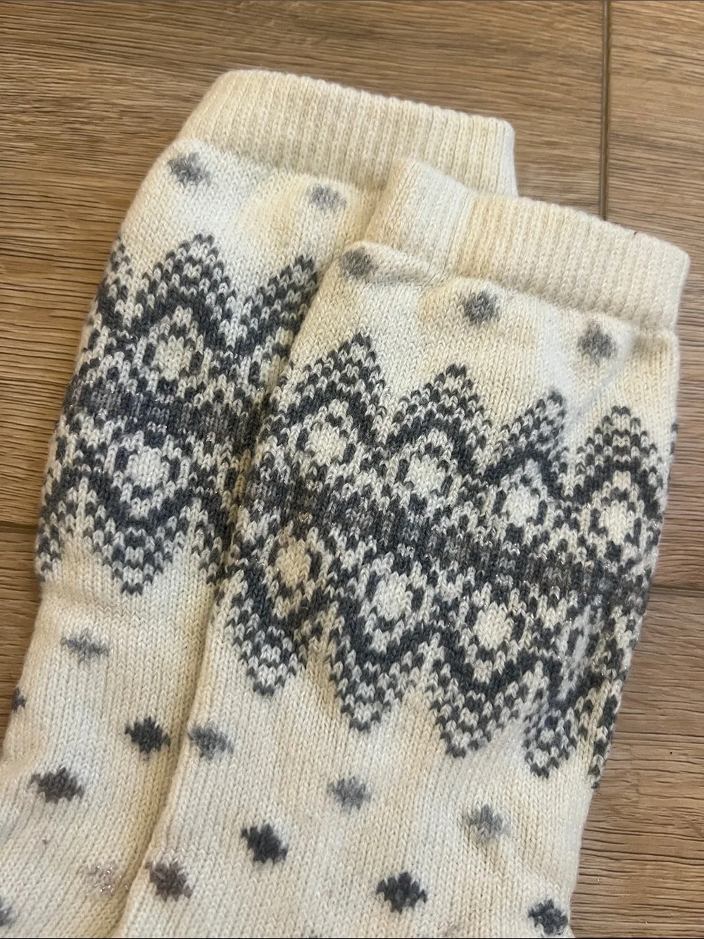 American Eagle Fair Isle Sweater Socks 2 Pair Cozy Winter Calf